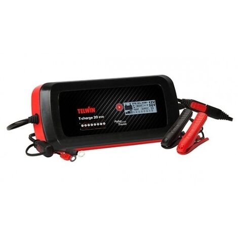 Telwin cargador de baterÍas 12/24v t-charge 20evo 807596