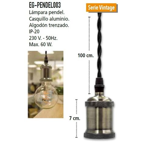 PENDEL METAL PLATA TRENZADO NEGRO ENERGEEKS EG-PENDEL003 (1/4)