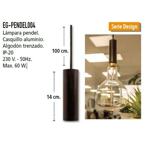 PENDEL METAL NEGRO LISO NEGRO ENERGEEKS EG-PENDEL004 (1/4)