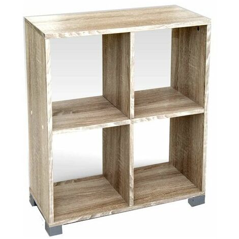 Mobile libreria 4 cubi in legno naturale