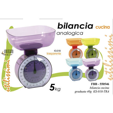 Bilancia Analogica Da Cucina Max 5kg Assortita