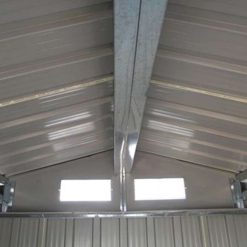 Metallhaus Coventry 9,66 m² außen 301 x 321 x 205 cm verzinkter Stahl grün GARDIUN KIS12993 