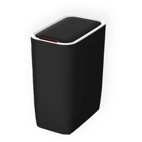 CATTERHOUSE Mülleimer/Recyclingbehälter Cosmos 8L 25x15,5x30 cm in Schwarz mit Bewegungssensor und automatischer Öffnung