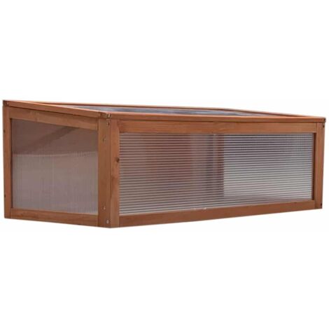 Serre De Jardin Gardiun Wooden - 90x41x32cm - Bois Et Polycarbonate - Étagère Incluse - Protection Gel