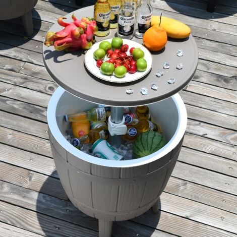 Kühlschrank Tisch für Garten aus Harz Cosmopolitan Beige Gardiun