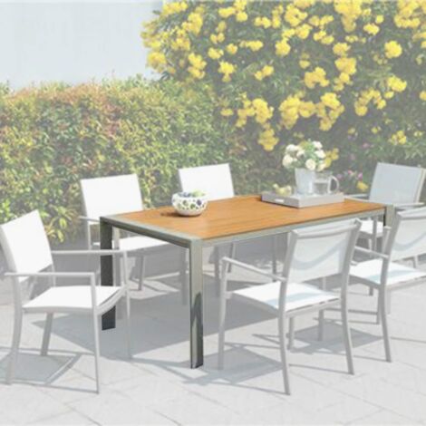 Gartentisch Chillvert Nápoles Aluminium 170x96,5x75 cm Beige