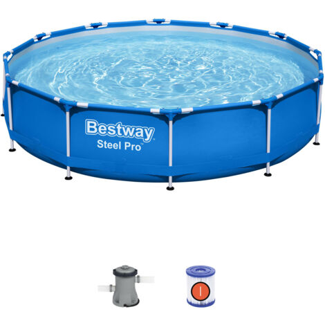 Bestway Steel Swimmingpool Pro mit Kartuschenfilterung 3,66 x 0,76 m 56681