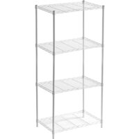 Metallische Regale mit Gitterrost CATTERHOUSE Klaus 120 56x35x120 cm Farbe Weiß und 4 Einlegeböden Trägt bis zu 140 kg