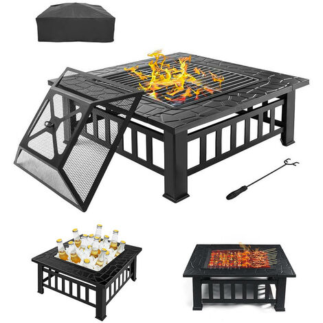 Brazier Square Table Stove Patio Heater, Zeny Fire Pit Instructions