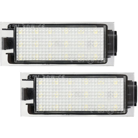 2x 18 SMD LED Number License Plate Lights For Renault Megane MK2 MK3 ...