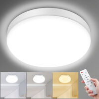Bright Square LED Ceiling Down Light Panel Wall Kitchen Bathroom Lamp 24W