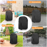 Barbecue BBQ Grill Cover Waterproof 420D Heavy Duty Oxford Fabric Round 77x 90 cm