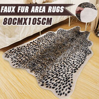 80cmx105cm Leopard Printed Rug Skin Mat Faux Fur Animals Area Rugs Home Carpets Decro