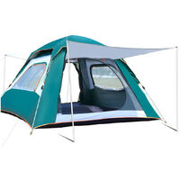 Pop Up Camping Tent Waterproof Anti Mosquito Net 215x215x142cm Blue