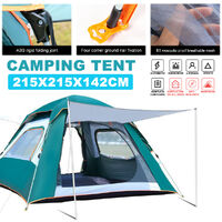 Pop Up Camping Tent Waterproof Anti Mosquito Net 215x215x142cm Blue