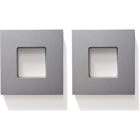Griff Türgriff Quadratgriff 2er-Set Türbeschlag Aluminium selbstklebend