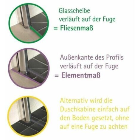 Duschkabine Dusche Drehtür mit Seitenwand 90x90 Eckdusche Liane chromoptik Echtglas