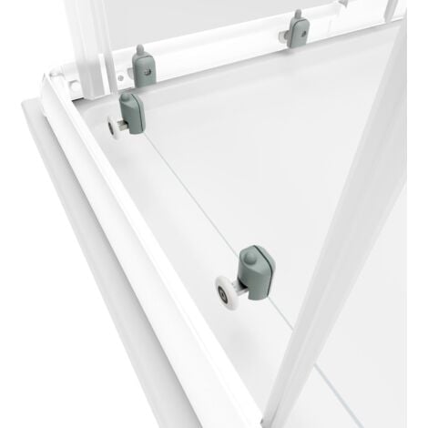 Schulte Duschkabine Sunny Eckeinstieg mit Schiebetüren, variabel von 75 - 90 cm, 180 cm, Montage auf Duschwanne oder Fliese, Profilfarbe Silberfarben, 4 mm Sicherheitsglas (ESG) Klar Hell
