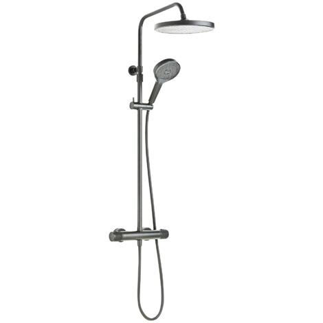 SCHÖNER WOHNEN-Kollektion Duschsystem GLAIA mit Thermostat, Duscharmatur Komplettset mit Regendusche, Industrial