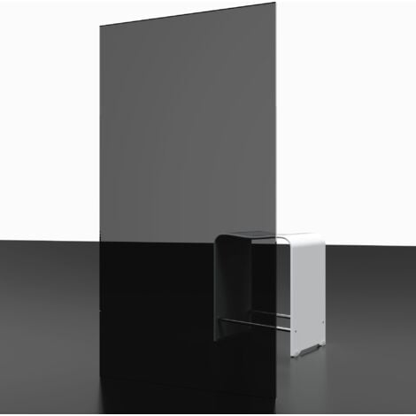 Schulte Duschabtrennung 1-teilig schwenkbar - Breite: 70 cm, Höhe: 130 cm, Glas: 5 mm Sicherheitsglas Grau-Anthrazit, Profil: Alu Natur