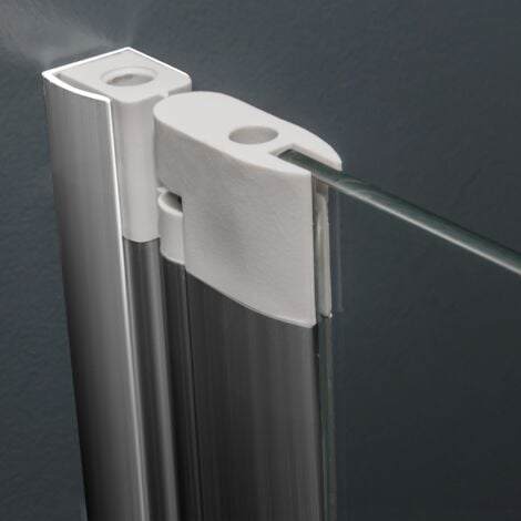 Schulte Duschabtrennung 1-teilig schwenkbar - Breite: 70 cm, Höhe: 130 cm, Glas: 5 mm Sicherheitsglas Grau-Anthrazit, Profil: Alu Natur