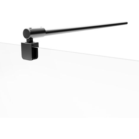 Schulte Duschwand Walk In Alexa Style New Style 2.0, 6mm ESG Sicherheitsglas inkl. Fixil Beschichtung, Profifarbe: Matt Schwarz, Größe: 90 x 200 cm