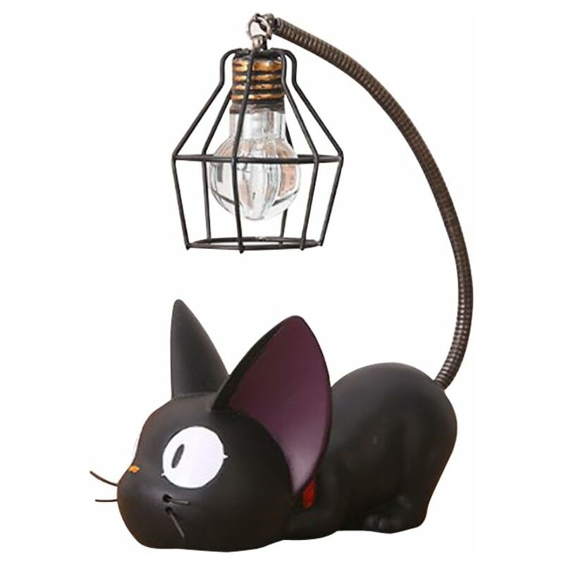 Resine Motif Chat Lampe Creative Lumiere De Nuit Table De Chevet Lampes Pour Lire Fil De Fer Abat Jour Langray