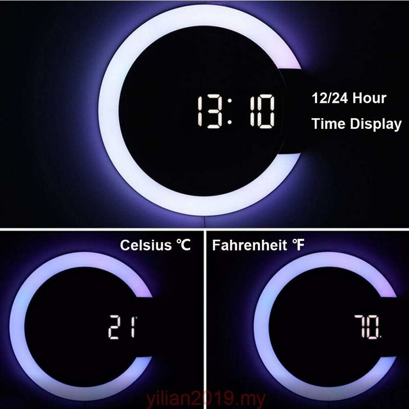 Mazurr Multi-Usage 8 LED en Forme Daffichage De Bureau Numérique Horloges De Table Thermomètre Hygromètre Calendrier Station Météo Horloge Prévisions Couleur: Blanc