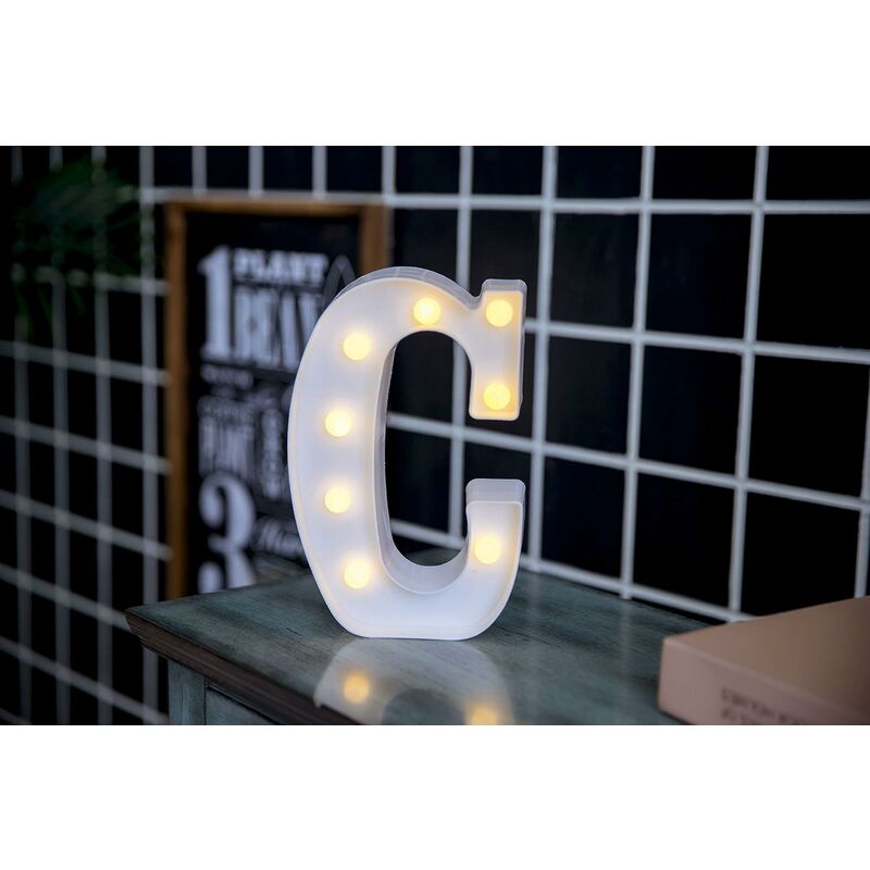 Lampe à chiffres Pour mariage décoration murale À suspendre bar Lettres lumineuses à LED avec lumières de lalphabet anniversaire 