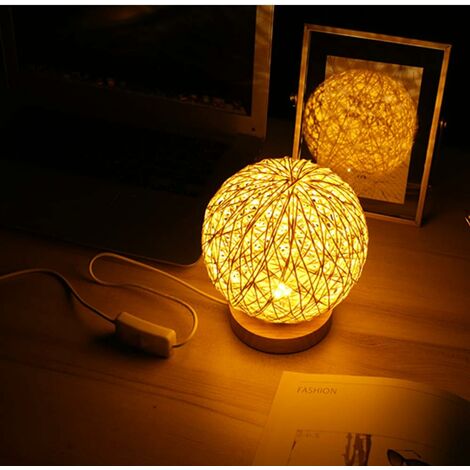 Lampe De Table En Bois Lampe De Chevet Decorative En Bois Chargeur Usb Pour Chambre Salon