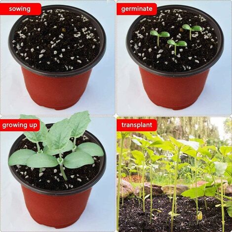 KEEPH 10Pcs Pot Semis PP Épaissie Plateau à Semis Pot de Fleur Plante Pots de Germination pour Terreau Semis 