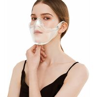 LangRay 1 pcs bouche nose visière masque facial transparent visage protection visage Visière