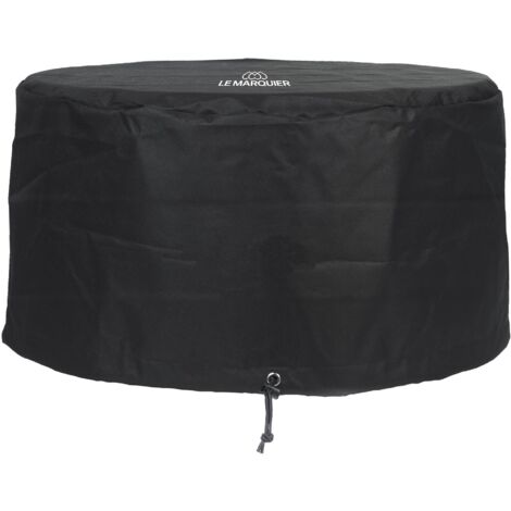 Le Marquier – Housse de brasero 100% polyester enduit PVC – Résistante aux intempéries – Dimensions L66 x P66 x H36 cm – Coloris noir