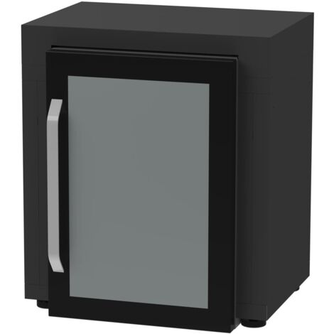 Le Marquier – Meuble frigo 80 x 55 cm en acier électrozingué noir – Dimensions optimisées pour espaces extérieurs – Certification Origine France Garantie