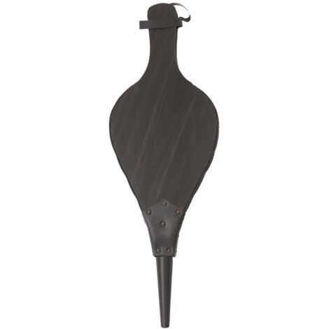 Le Marquier – Soufflet de cheminée Natura – Pin de Galice et évent en skaï – Dimensions 16x3x50 cm – Acier peint noir – Certifié PEFC