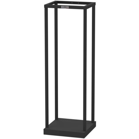 Le Marquier – Range-bûches acier peint noir – Dimensions 39 x 39 x 119 cm – Taille max bûches 50 cm – À monter soi-même (1/4)