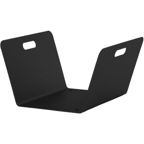 Le Marquier – Panier à bois en acier peint noir – Dimensions 45 x 28 x 30 cm – Capacité bûches 45 cm – Léger 2 kg pour rangement élégant (1/4)