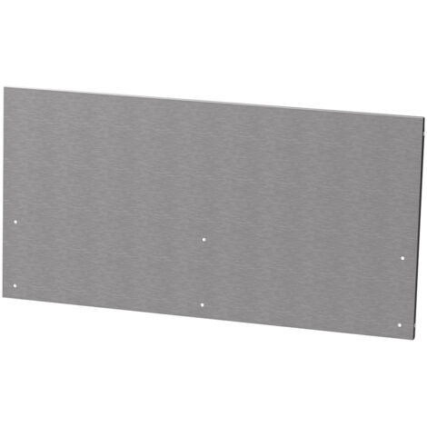 Le Marquier – Crédence centrale inox 80 x 40,6 cm – Fixation murale – Résistante aux conditions climatiques – Pour cuisine d'été et coin barbecue (1/2)