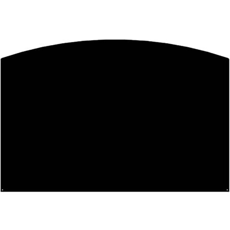 Le Marquier – Plaque de sol demi-ronde noire 120x80 cm – Acier peint pour protection contre les braises – Compatible poêles à bois et granulés