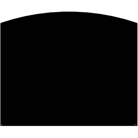 Le Marquier – Plaque de sol demi-ronde noire 120x100 cm – Acier peint pour protection thermique – Compatible poêles à bois et granulés