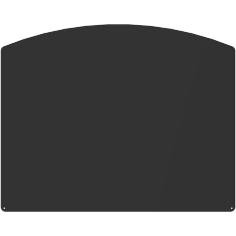 Le Marquier – Plaque de sol demi-ronde en acier peint noir 100x80cm – Protection thermique pour poêles à bois – Compatible sols combustibles