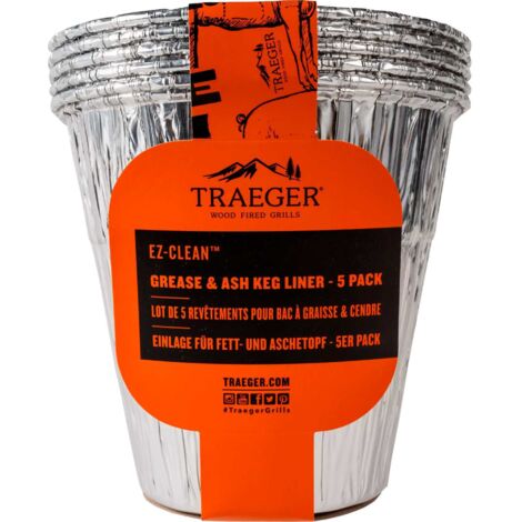 TRAEGER - 5 Seaux Aluminium De Récupération De Graisse Et Cendres Pour Timberline (Modèle 2023)