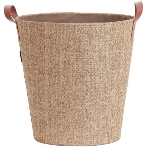 Le Marquier – Panier à bois en tissu robuste – Capacité 2 sacs de 15 kg – Dimensions 44x44x45 cm – Pour bûches jusqu'à 50 cm – Tenue rigide