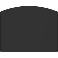 Le Marquier – Plaque de sol demi-ronde noire 80x100 cm – Acier peint – Protection contre rayonnement thermique poêles à bois – Pour sols combustibles