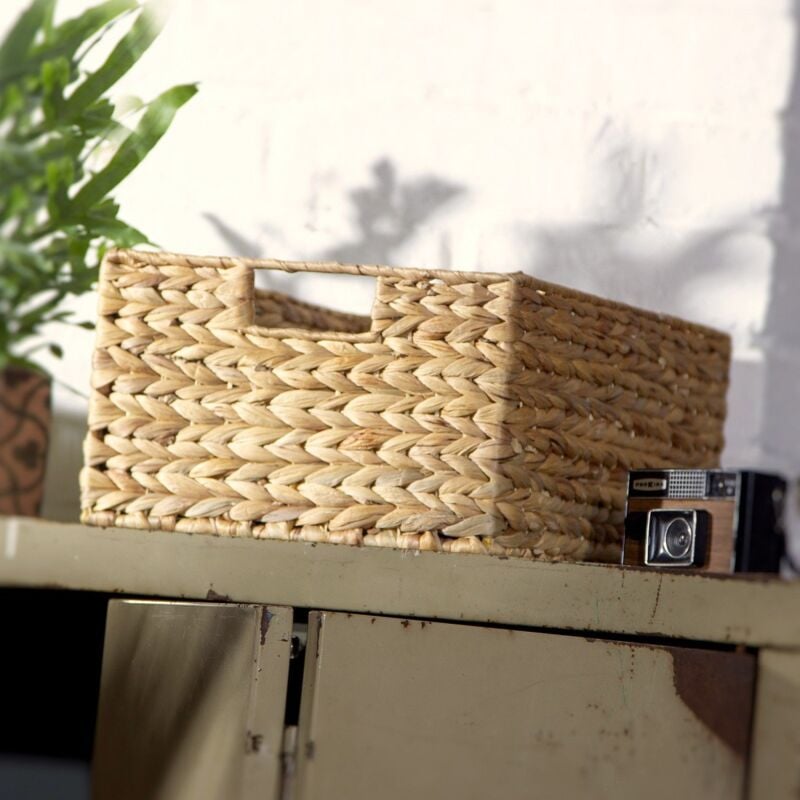 Cube de rangement en jacinthe d'eau - Style et praticité