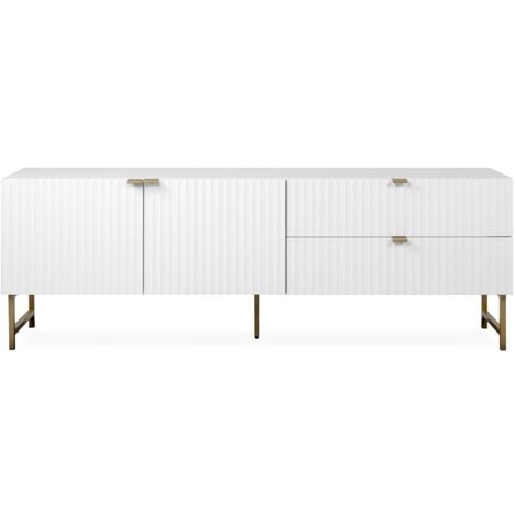 CALICOSY - Meuble TV 2 Portes 2 Tiroirs L179 cm - GLASGOW (1/5)