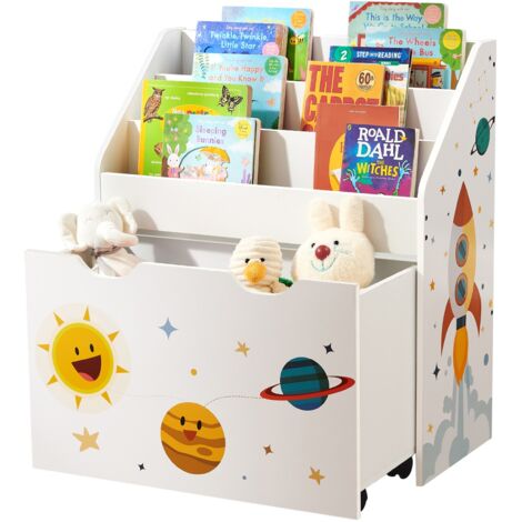 CALICOSY Etagère de rangement pour enfant avec bibliothèque H70 cm