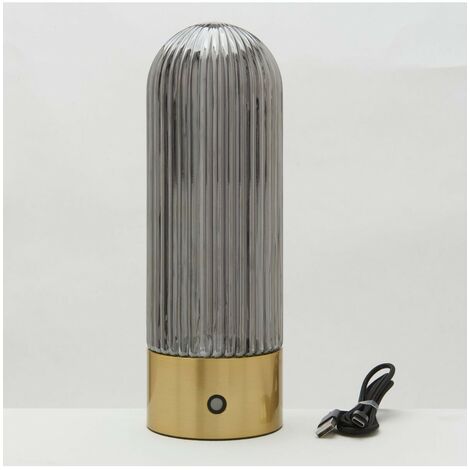 SIGNATURE - Lampe à poser Touareg fumée H.50cm