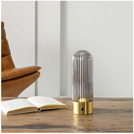 SIGNATURE - Lampe à poser Touareg fumée H.50cm