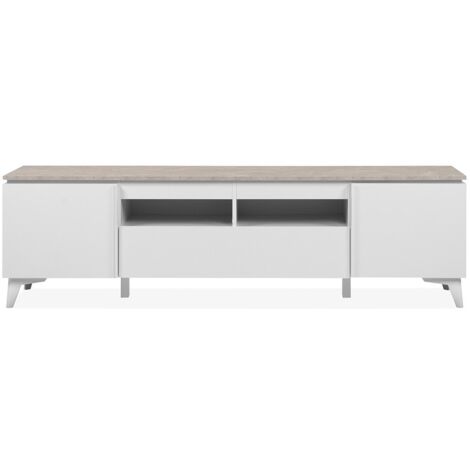 CALICOSY - Meuble TV 2 Portes 1 Tiroir L177 cm BERTRIX (1/5)